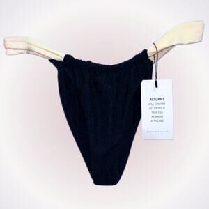 Same LA Cream and Black Bikini Bottoms | Sz M, NWT